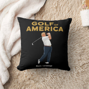 Hilarious Funny Golf of America Meme Trump Pun  Cushion