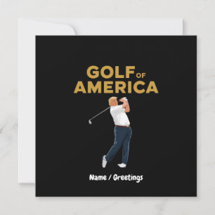 Hilarious Funny Golf of America Meme Trump Pun  Invitation