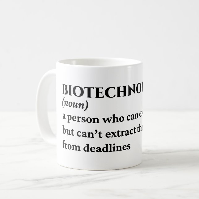 Hilarious Genetic Engineer Definition Coffee Mug (Front Left)
