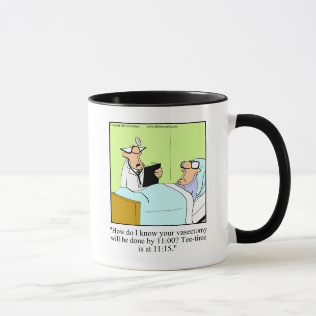 Hilarious Golf Cartoon Ringer Mug (Right)