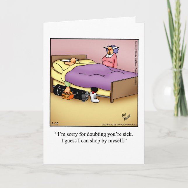 Hilarious Golf Humour Birthday Greeting Card (Front)