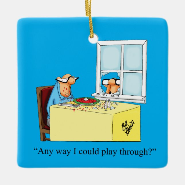 Hilarious Golf Humour Christmas  Ceramic Ornament (Front)