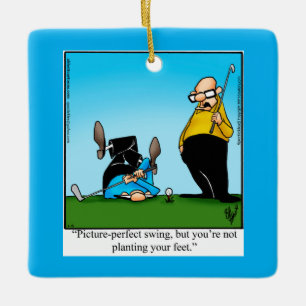 Hilarious Golf Humour Christmas  Ceramic Ornament