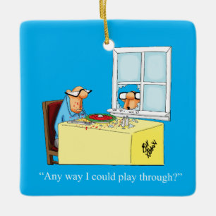 Hilarious Golf Humour Christmas  Ceramic Ornament