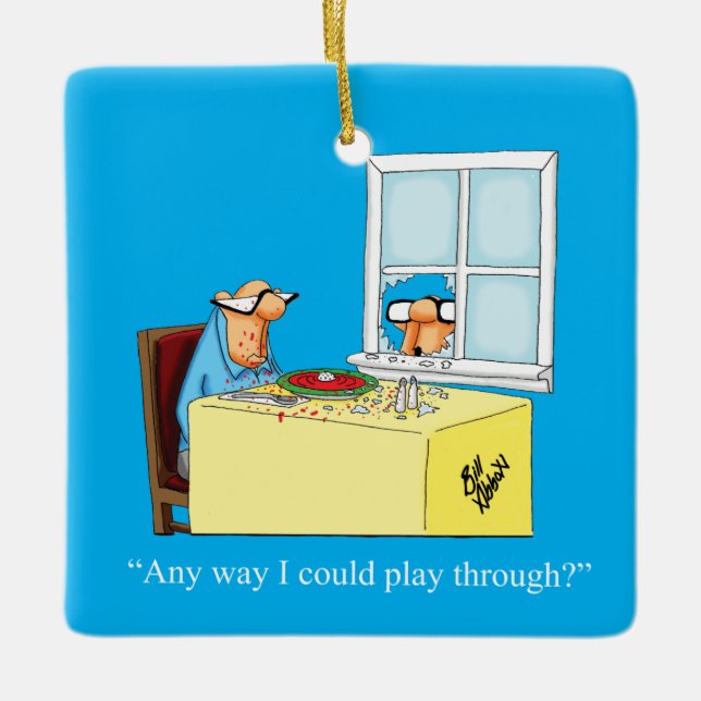 Hilarious Golf Humour Christmas  Ceramic Ornament (Front)