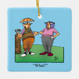 Hilarious Golf Humour Christmas  Ceramic Ornament