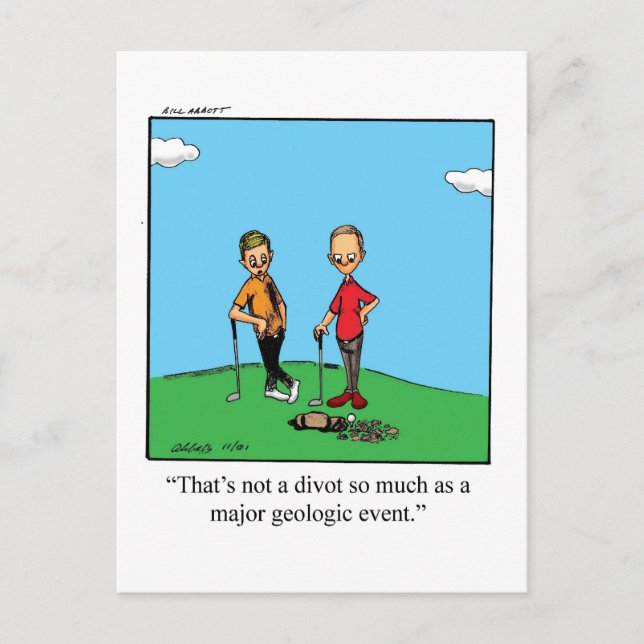 Hilarious Golf Humour Postcard (Front)