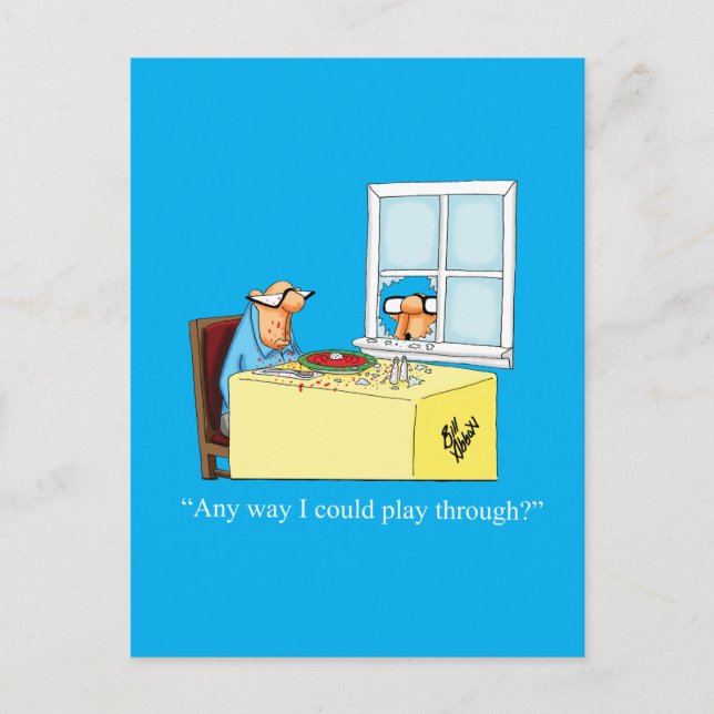 Hilarious Golf Humour Postcard (Front)