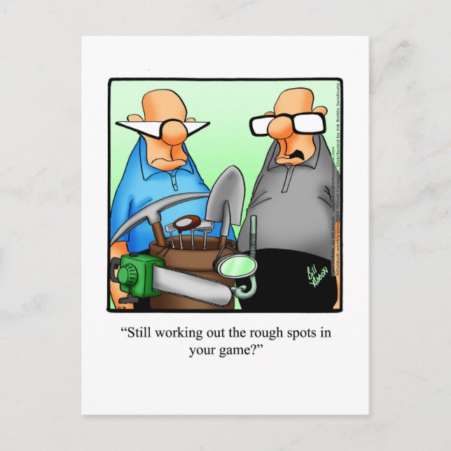 Hilarious Golf Humour Postcard (Front)