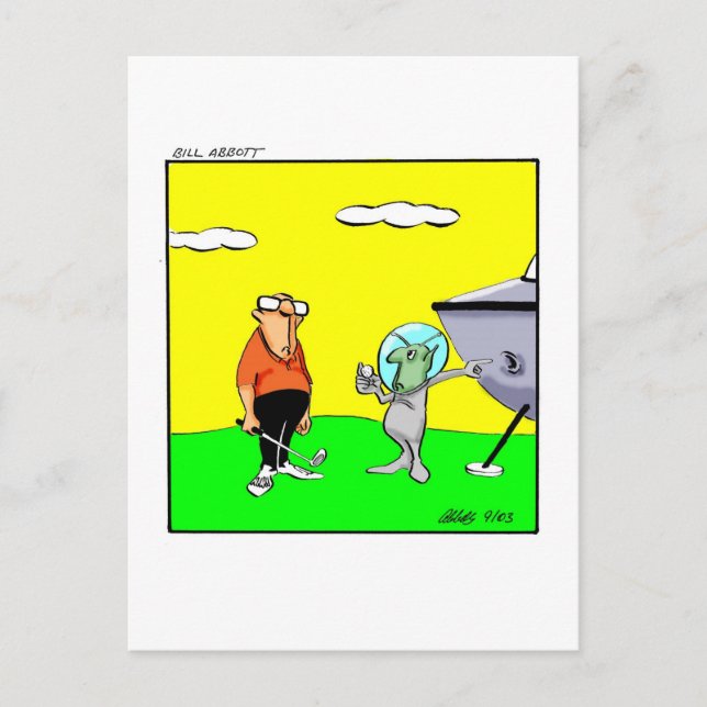 Hilarious Golf Humour Postcard (Front)