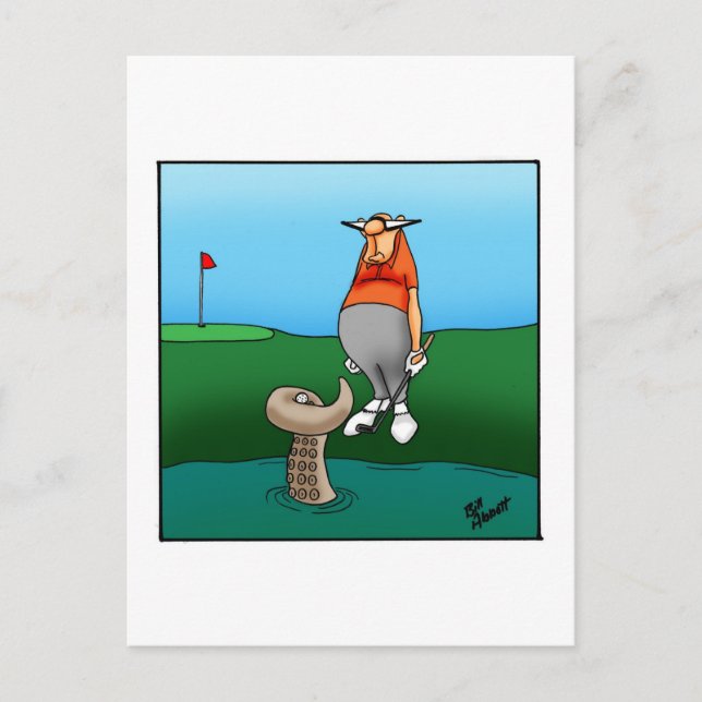 Hilarious Golf Humour Postcard (Front)
