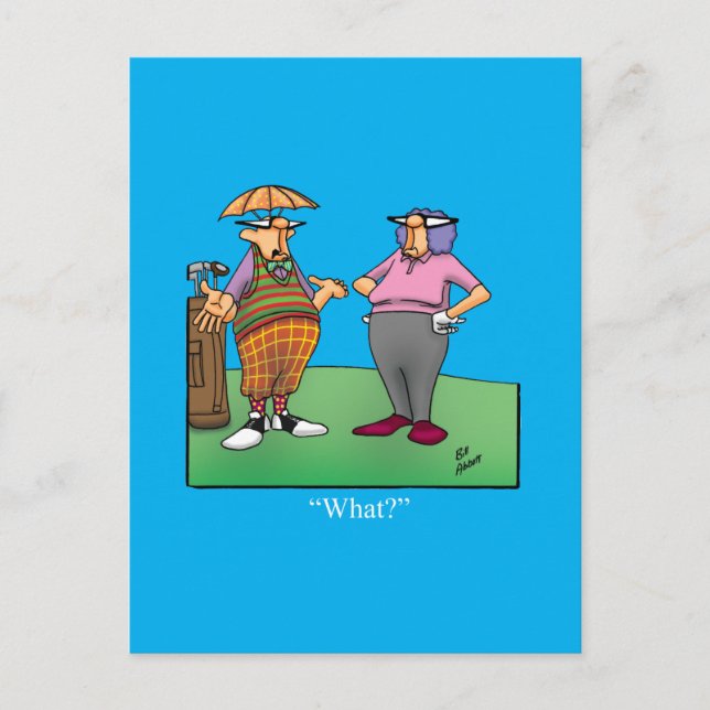 Hilarious Golf Humour Postcard (Front)