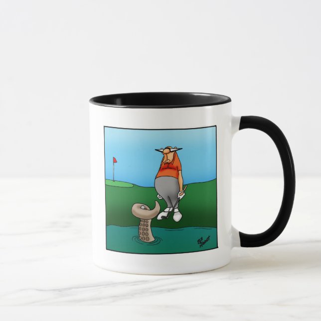 Hilarious Golf Humour Ringer Mug (Right)