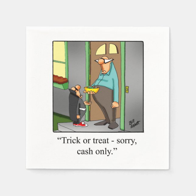 Hilarious Halloween Humour Party Napkins  (Front)