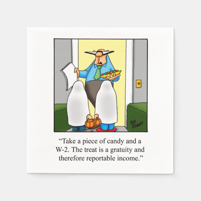 Hilarious Halloween Humour Party Napkins  (Front)
