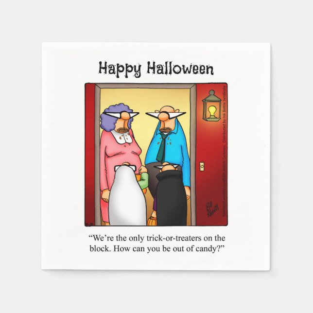 Hilarious Halloween Humour Party Napkins  (Front)