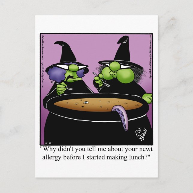 Hilarious Halloween Humour Postcard  (Front)