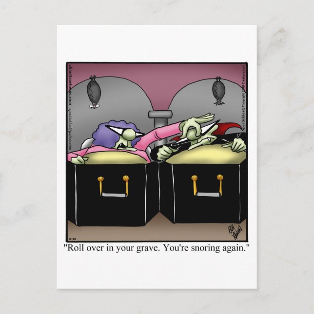 Hilarious Halloween Humour Postcard (Front)