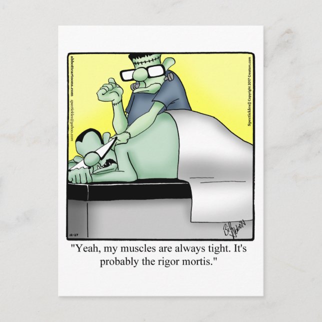 Hilarious Halloween Humour Postcard (Front)