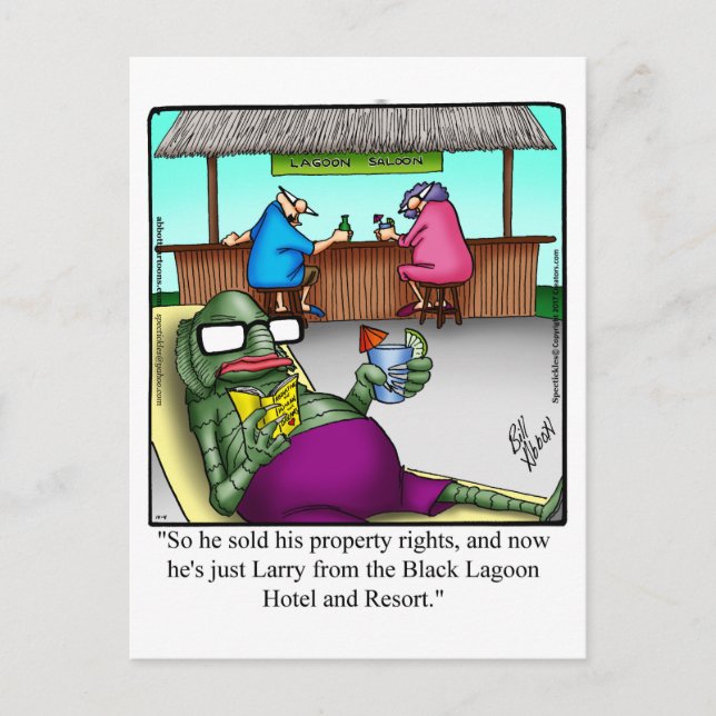 Hilarious Halloween Humour Postcard (Front)