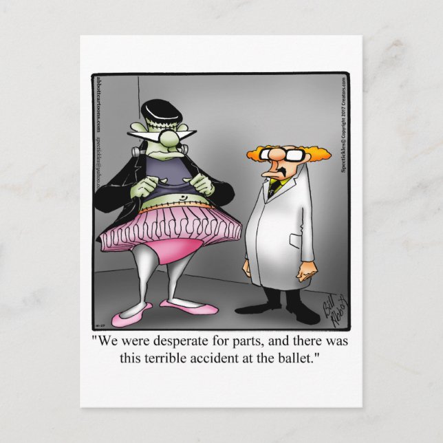 Hilarious Halloween Humour Postcard (Front)