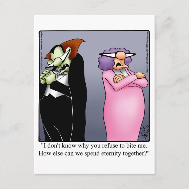 Hilarious Halloween Humour Postcard  (Front)