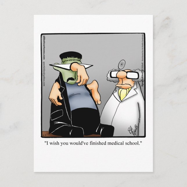 Hilarious Halloween Humour Postcard (Front)