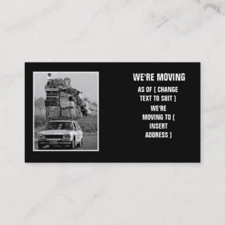 Hilarious house move business card