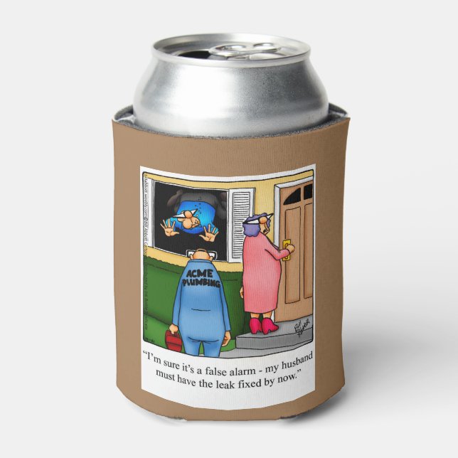 Hilarious Husband / Plumber Humour Can Cooler (Can Front)
