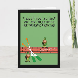 Hilarious Irish birthday Card