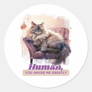 Hilarious Kitten Gifts for Cat Moms Classic Round Sticker