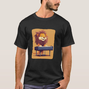 Hilarious Lion Plays the Grand Piano T-Shirt