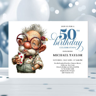 Hilarious Man Turning 50 Milestone Party Invite