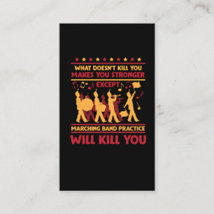 Hilarious Marching Band Sarcasm Trumpet Drum Music Business Card