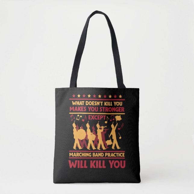 Hilarious Marching Band Sarcasm Trumpet Drum Music Tote Bag (Front)