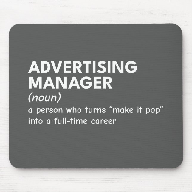 Hilarious Marketing Manager Definition Mouse Mat (Front)