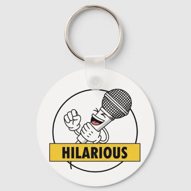  Hilarious Mic Drop Key Ring (Front)