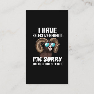 Hilarious Mouflon Sarcasm Sunglasses Rude Humor Business Card