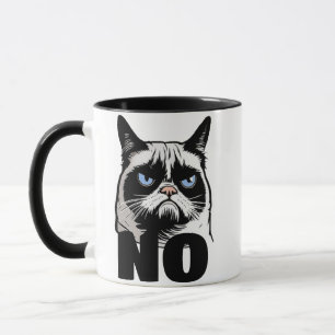 Hilarious No Means No Cat Saying Gift Mug
