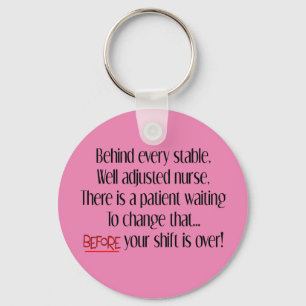 Hilarious Nurse Quote Key Ring
