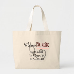 Hilarious Nurse T-Shirts and Gifts Large Tote Bag