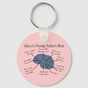 Hilarious Nursing Student "Brain" Gifts Key Ring
