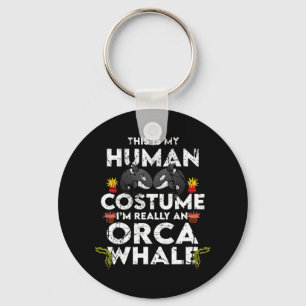 Hilarious Orca Halloween Costume Key Ring
