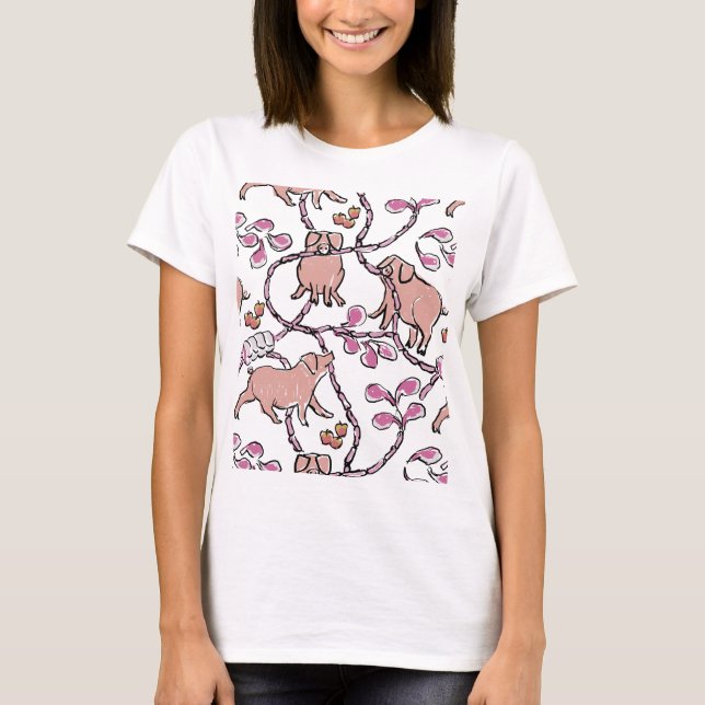 Hilarious pattern Chinese Pig Year Choose Colour W T-Shirt (Front)
