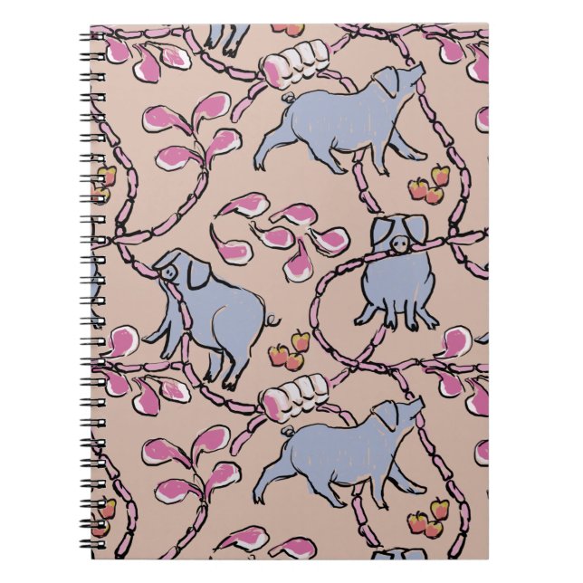 Hilarious pattern Chinese Vietnamese Pig Year N Notebook (Front)