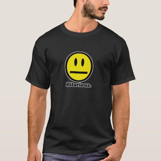 Hilarious Poker Face Smiley T-Shirt