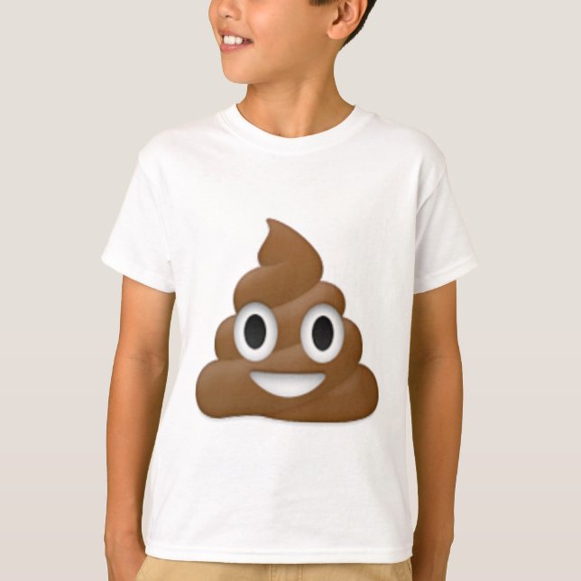Hilarious poop-emoji - Poo cartoon design T-Shirt (Front)