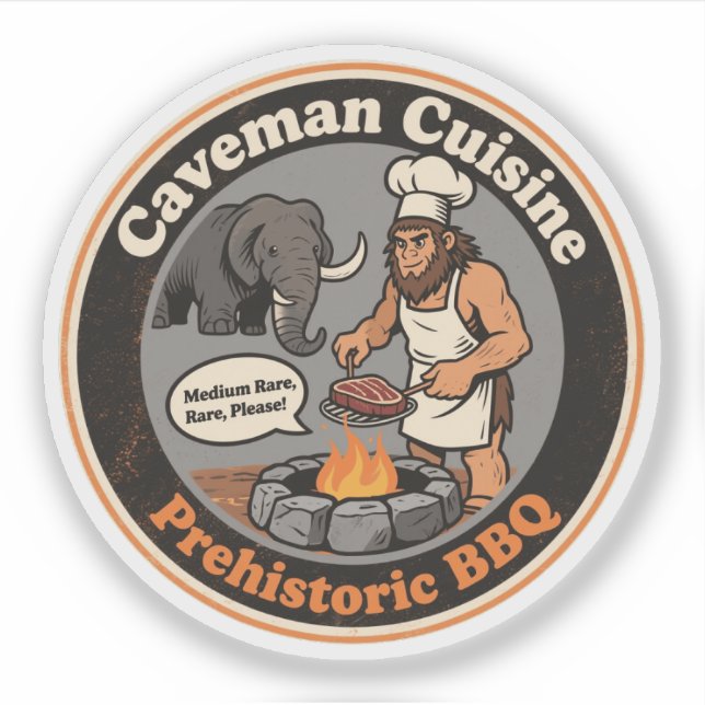 Hilarious Prehistoric BBQ Fun (Front)