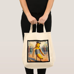 Hilarious Rick London "Duct-Taped Banana" Comic Tote Bag
