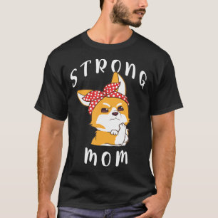 Hilarious Rosie Riveter Amp Corgi Dog Mum As Women T-Shirt